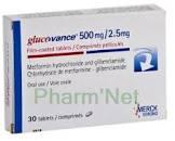 GLUCOVANCE 500MG/2.5MG FR +