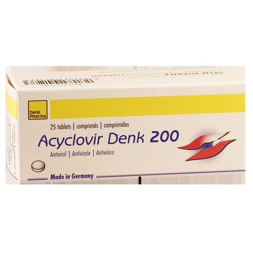 [ACY-200-DEN] ACYCLOVIR 200MG DENK B/ 25 CP FR