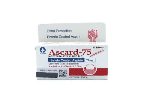 [ASC-75-MG] ASCARD 75 MG CP  B/30(aspirine)
